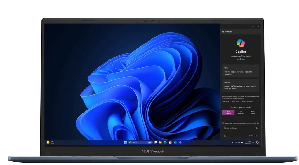 LAPTOP ASUS VIVOBOOK 14" Intel Core i3-1215U 8GB 128SSD 